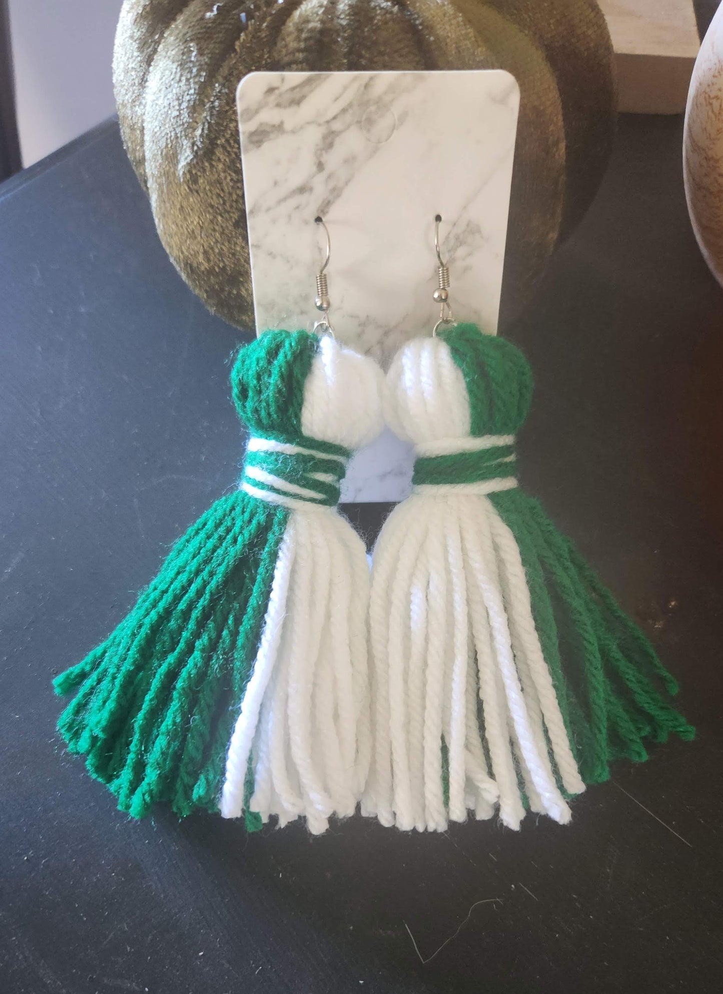 Half&Half School Spirit Tassel Earrings