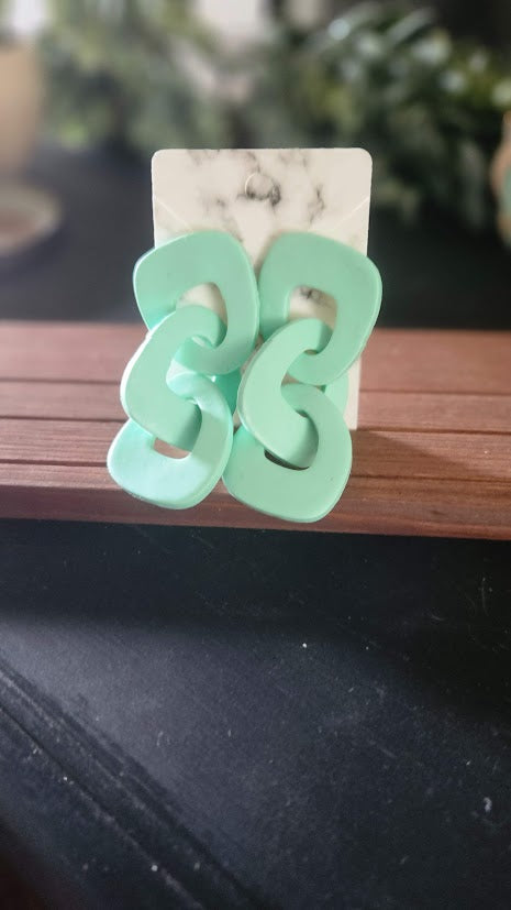 Solid "Link Up" Dangle Earrings