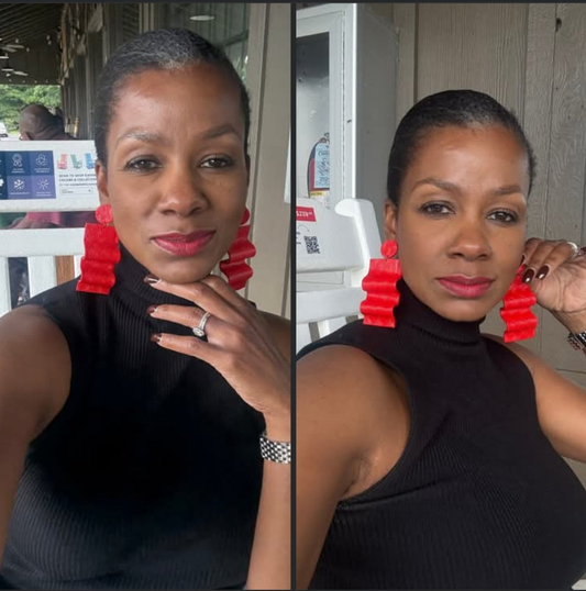 TEXTURRRRRRED Wavy Clay Dangle Earrings